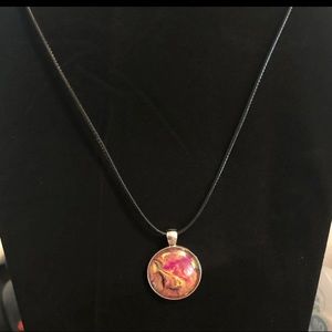 Handmade Boho Acrylic Skin Cabochon Pendant